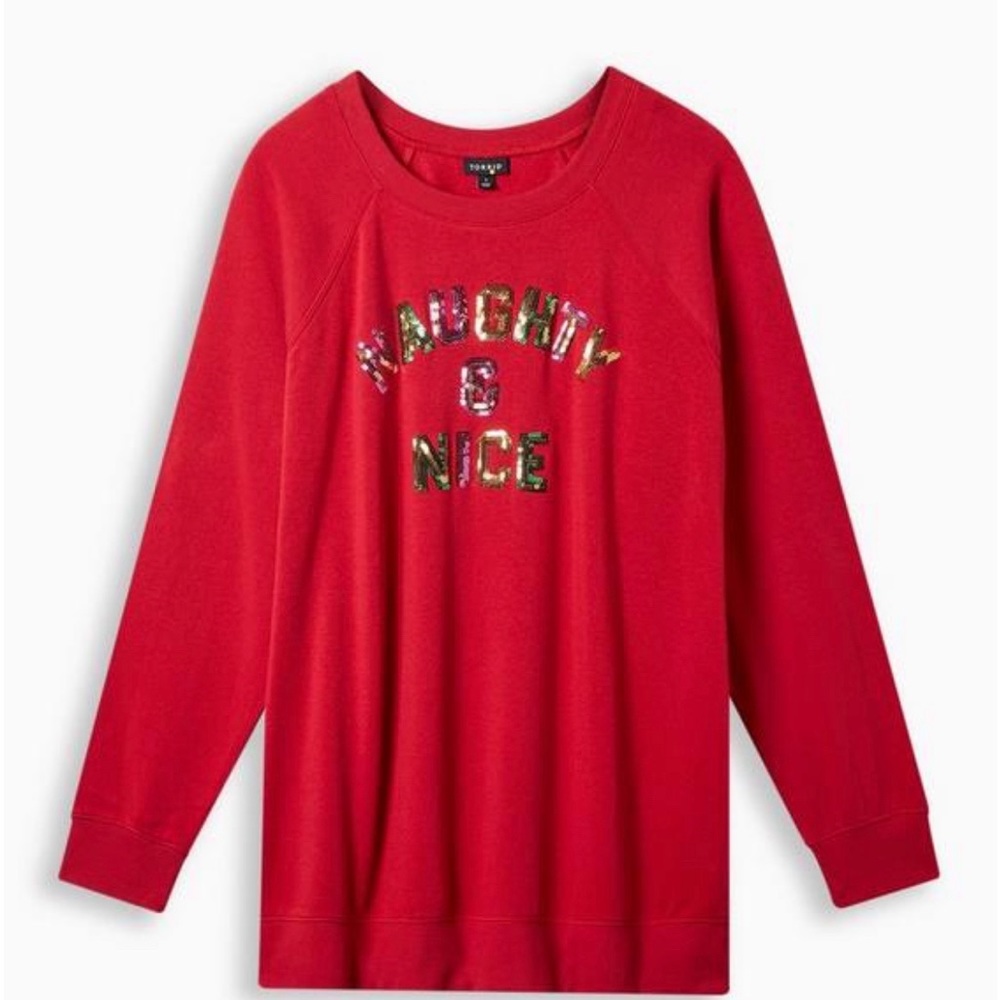 Torrid 2X Naughty & Nice Christmas top NEW
